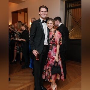 Anthropologie floral cocktail dress